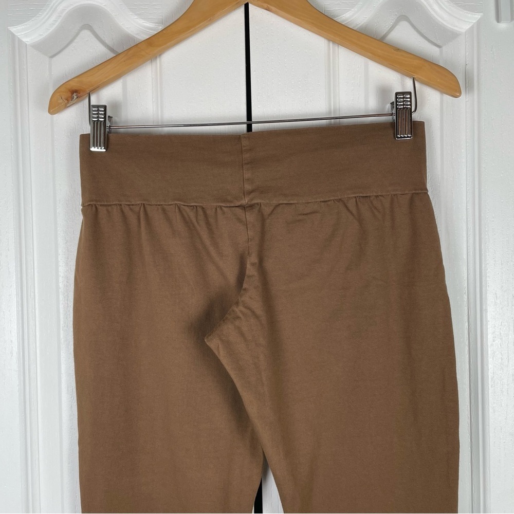 Y2K Green Dragon Low Rise Capri Pull on Pants Womens M Brown Cotton Leggings USA - Picture 7 of 13